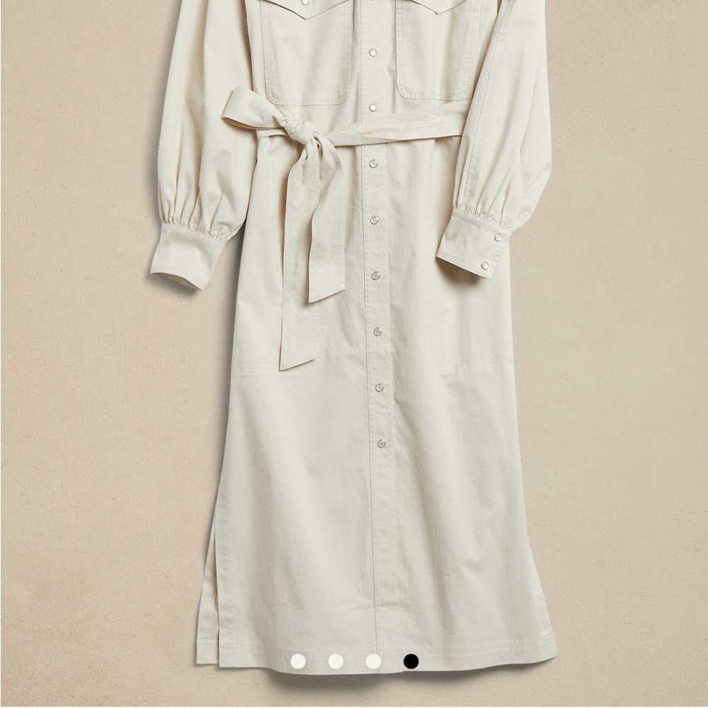 Banana Republic Factory Womens Twill Utility Midi Shirtdress